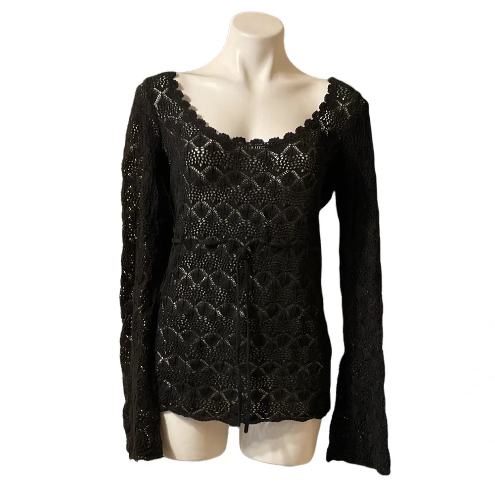 Cache Black Sweater Size Medium